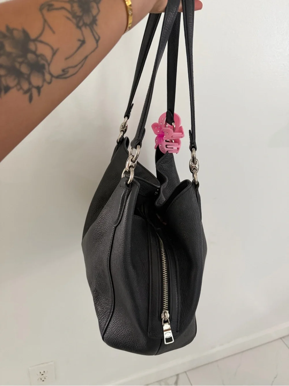 Coach Black Leather Shoulder Bag